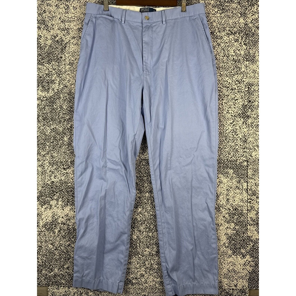 Polo Ralph Lauren Vintage Pants Mens 36/32 (Actual 36 X 31.5) Light Blue Chino